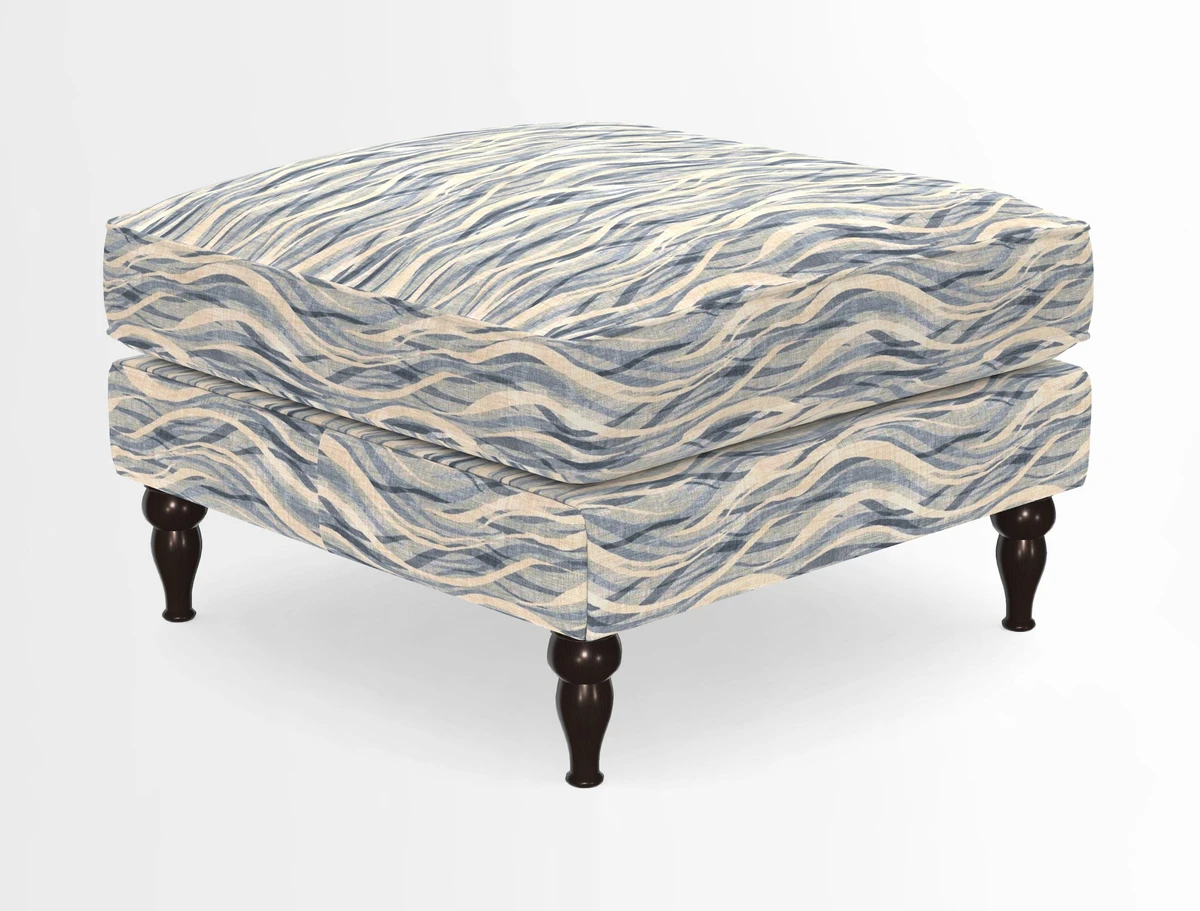 Cooksbridge Standard Footstool in Two Tone Plain Biscuit