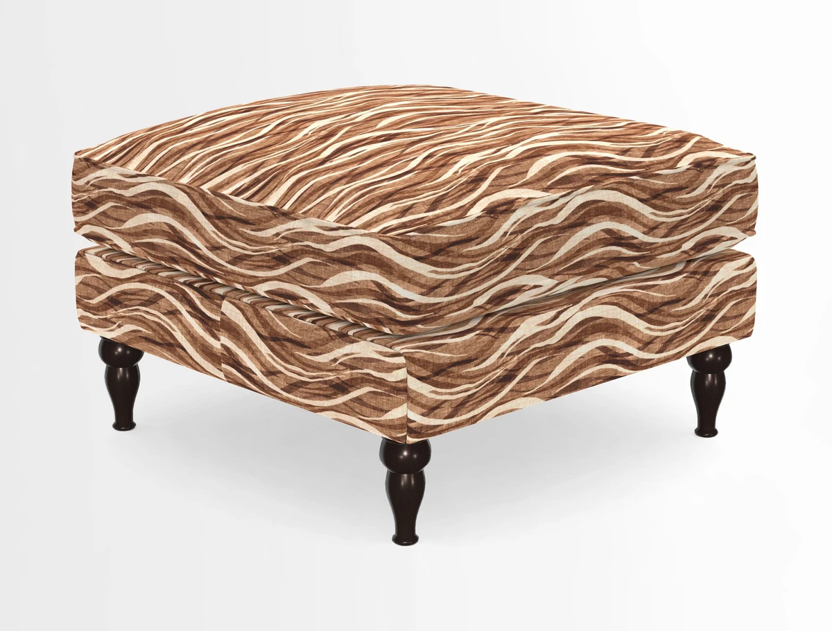 Cooksbridge Standard Footstool in Two Tone Plain Biscuit