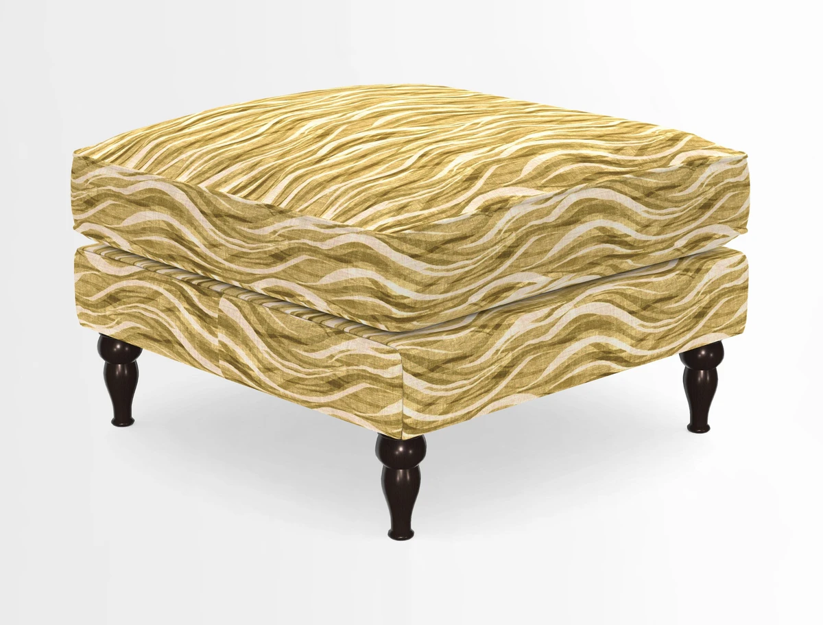 Cooksbridge Standard Footstool in Two Tone Plain Biscuit