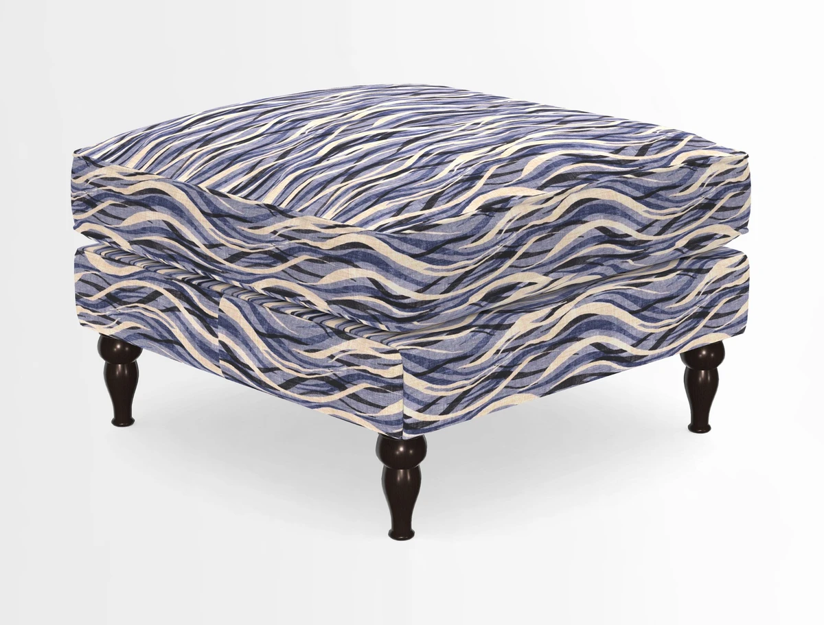 Cooksbridge Standard Footstool in Two Tone Plain Biscuit
