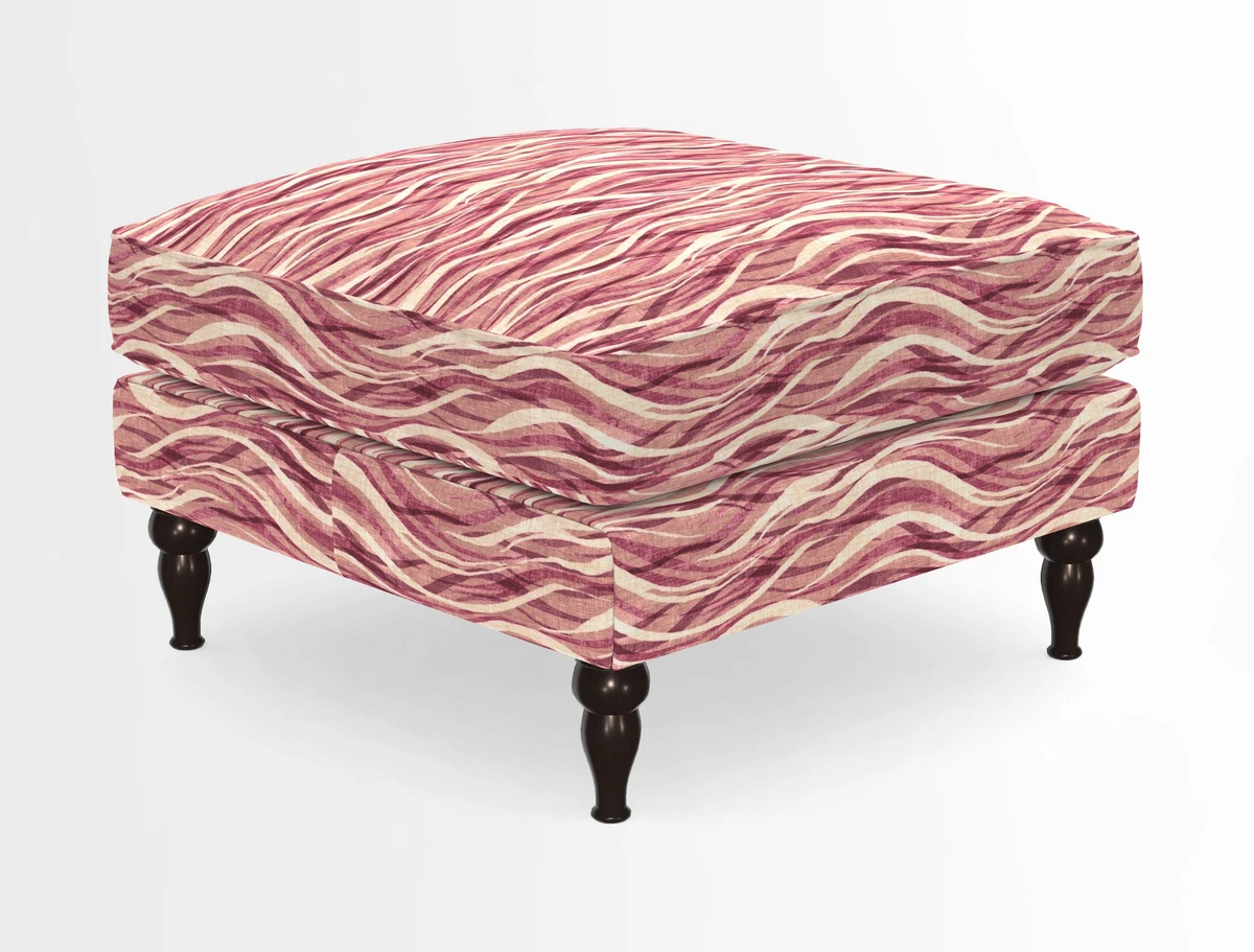 Cooksbridge Standard Footstool in Two Tone Plain Biscuit
