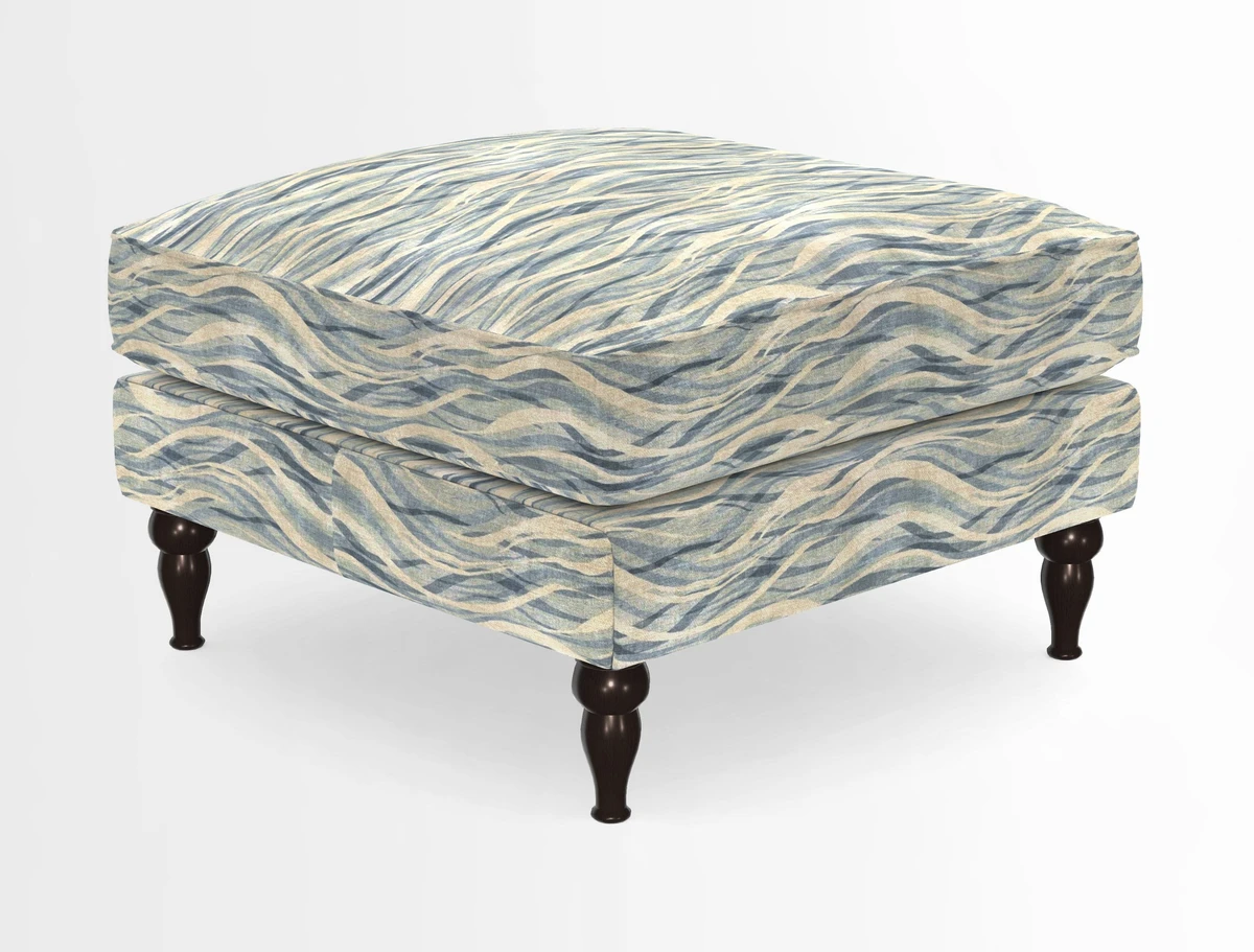 Cooksbridge Standard Footstool in Two Tone Plain Biscuit