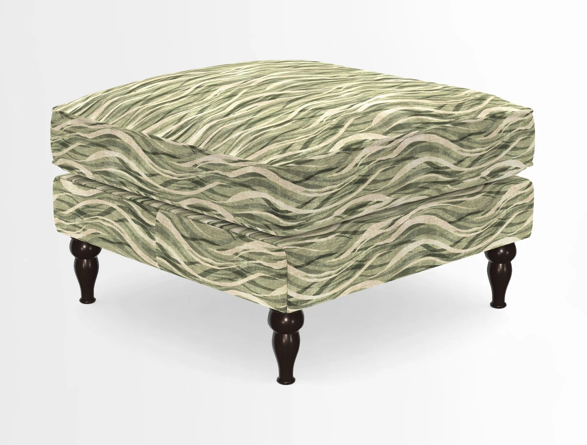 Cooksbridge Standard Footstool in Two Tone Plain Biscuit