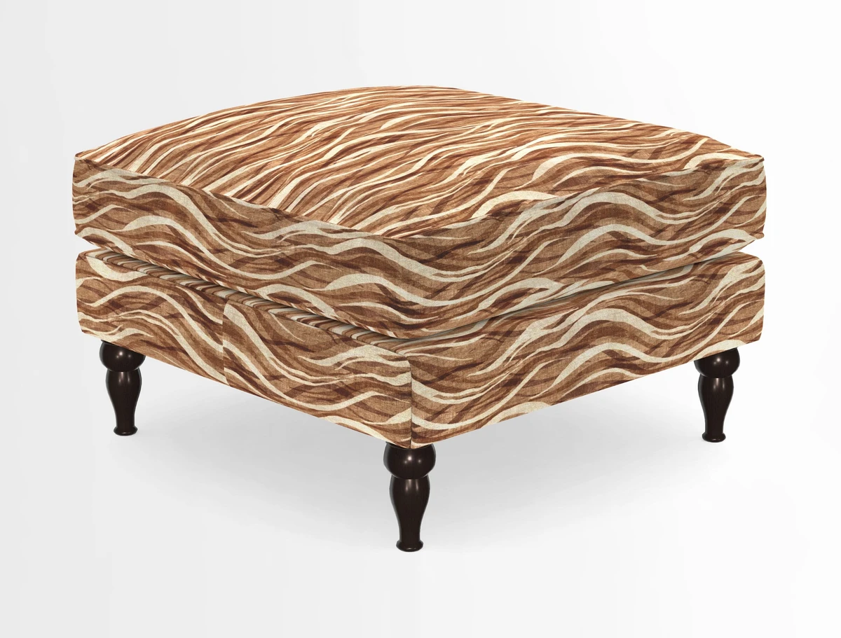 Cooksbridge Standard Footstool in Two Tone Plain Biscuit