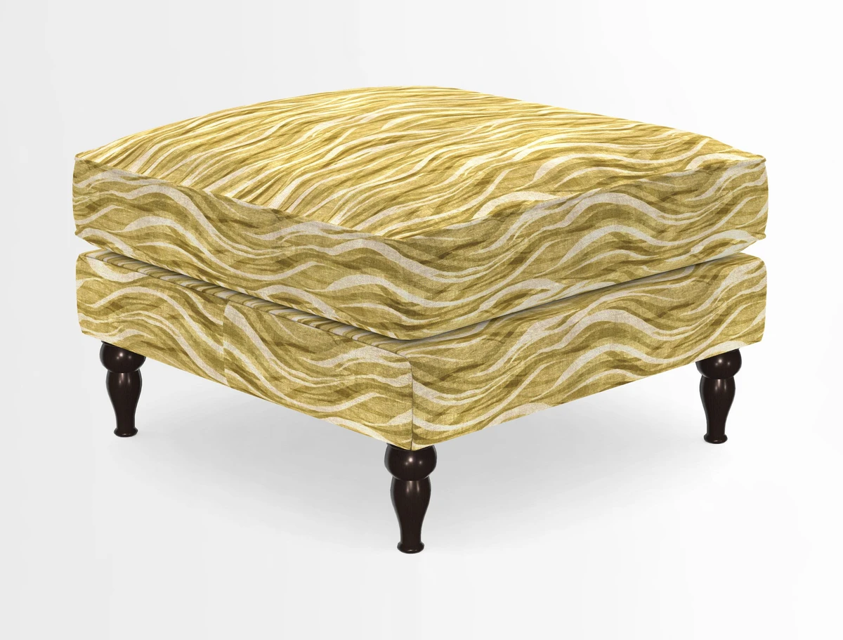Cooksbridge Standard Footstool in Two Tone Plain Biscuit