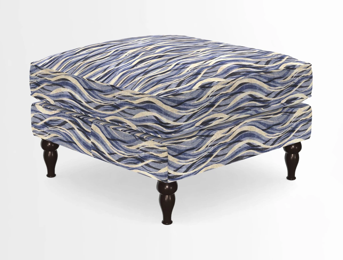 Cooksbridge Standard Footstool in Two Tone Plain Biscuit