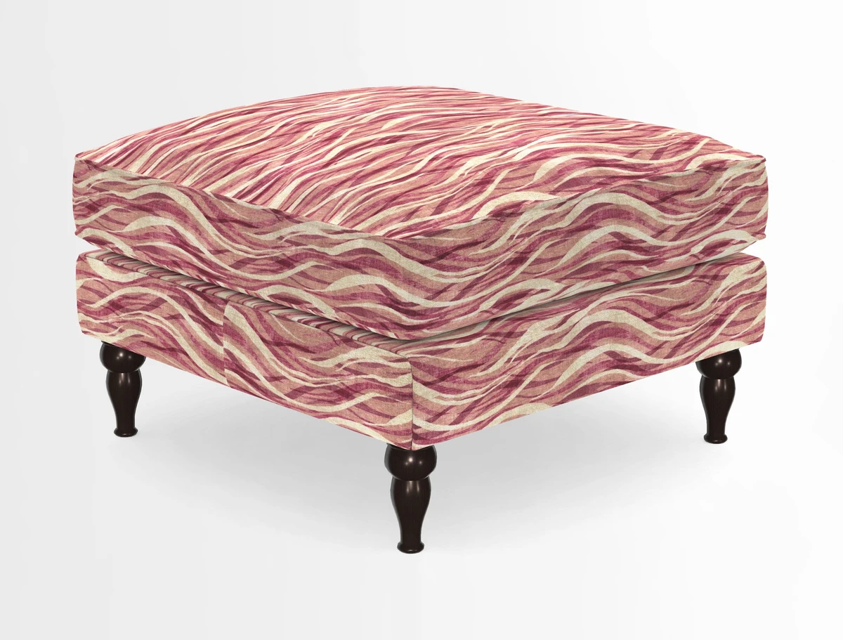 Cooksbridge Standard Footstool in Two Tone Plain Biscuit