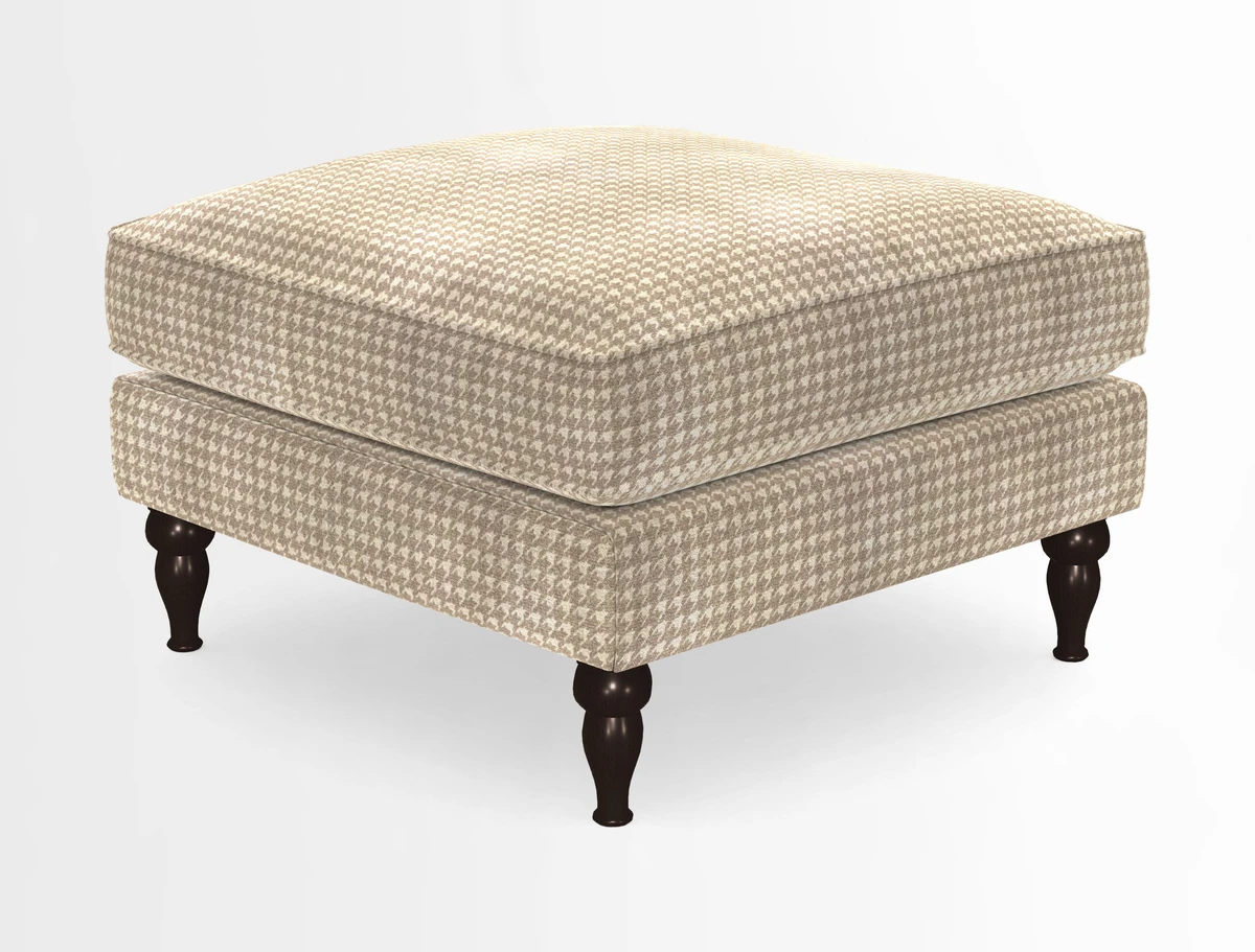 Cooksbridge Standard Footstool in Two Tone Plain Biscuit