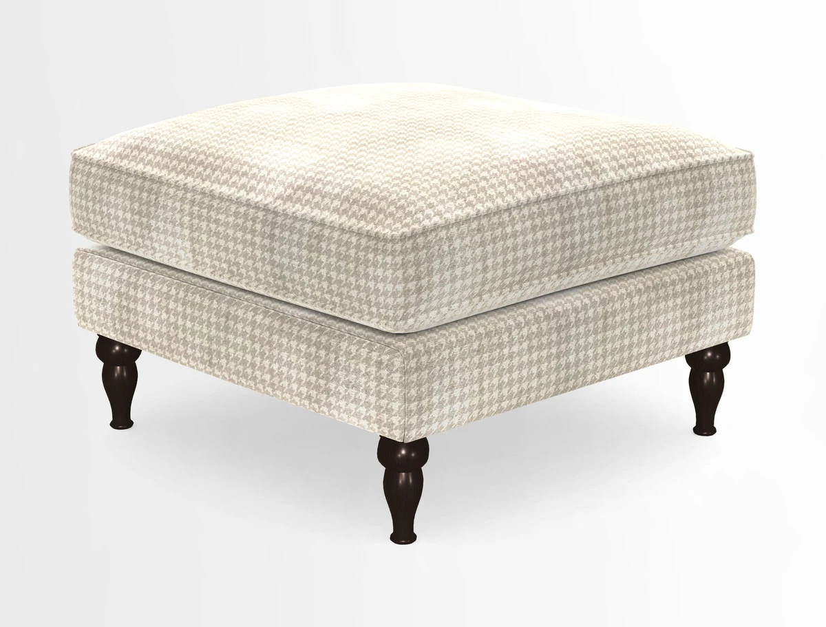 Cooksbridge Standard Footstool in Two Tone Plain Biscuit