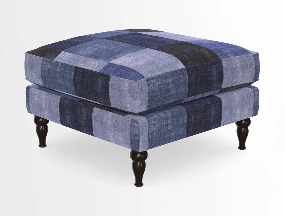 Cooksbridge Standard Footstool in Two Tone Plain Biscuit