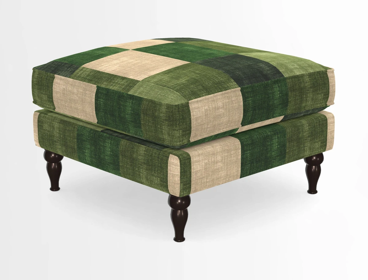 Cooksbridge Standard Footstool in Two Tone Plain Biscuit