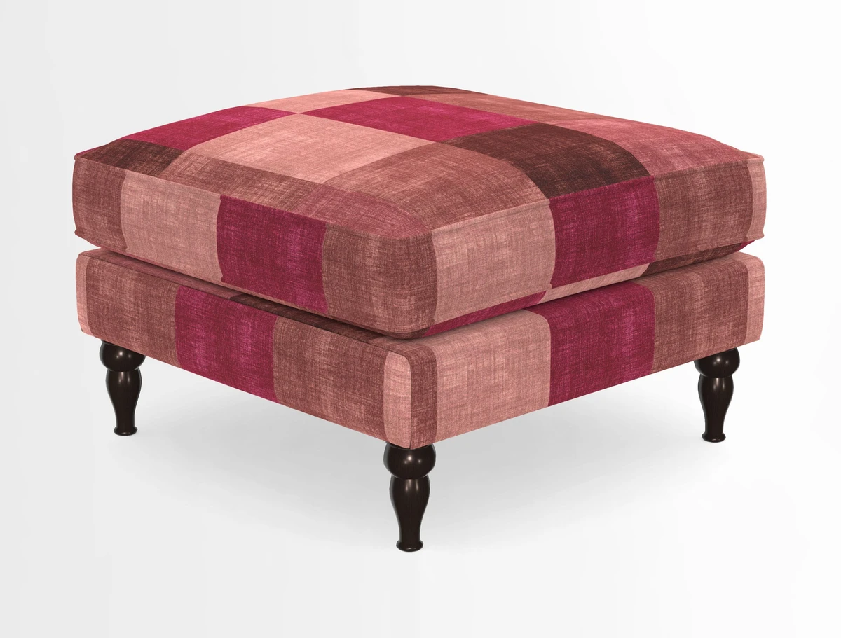 Cooksbridge Standard Footstool in Two Tone Plain Biscuit