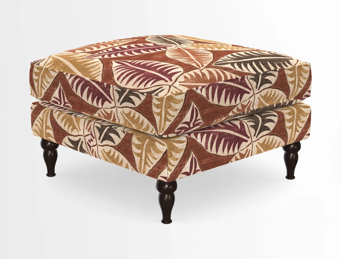 Cooksbridge Standard Footstool in Two Tone Plain Biscuit