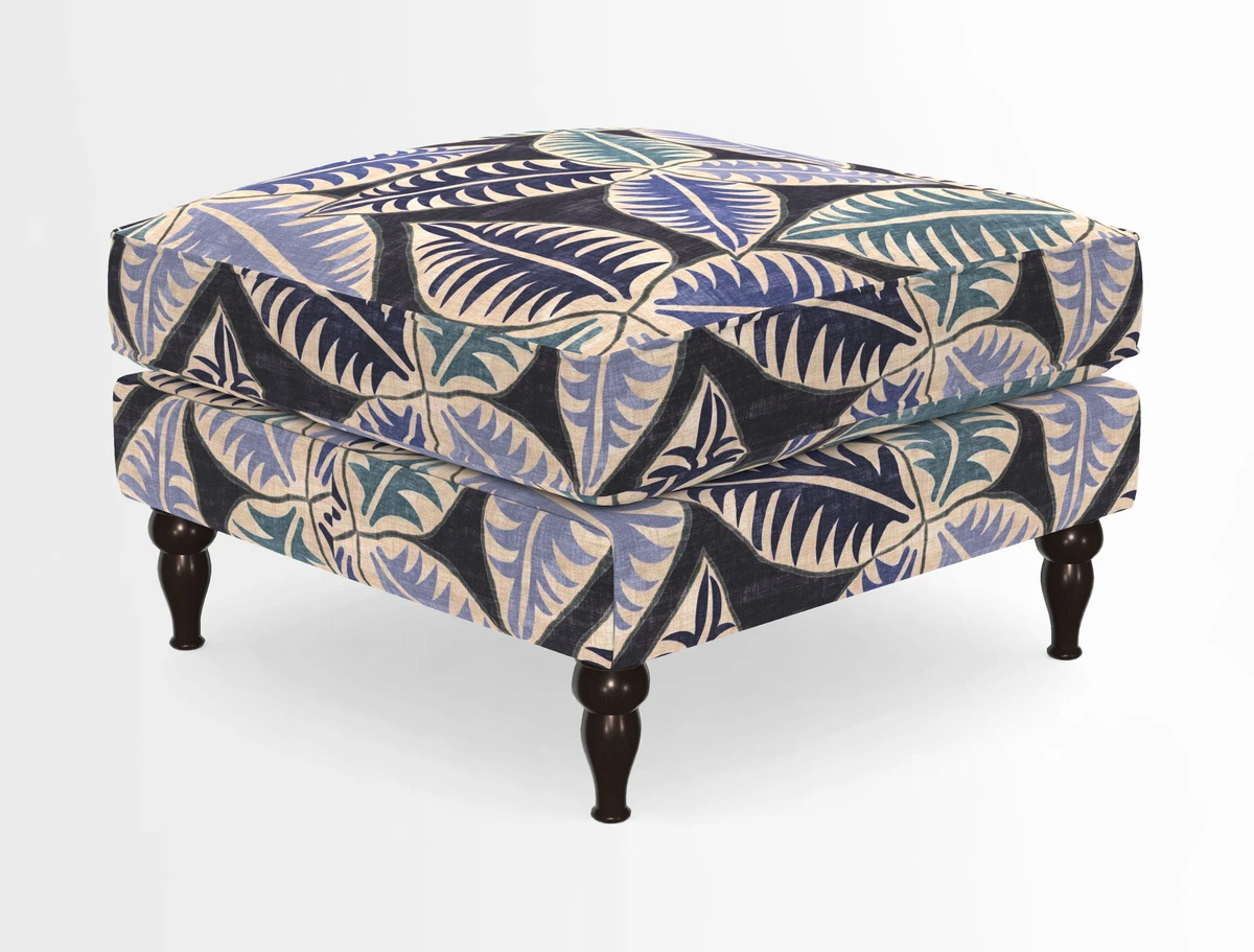 Cooksbridge Standard Footstool in Two Tone Plain Biscuit