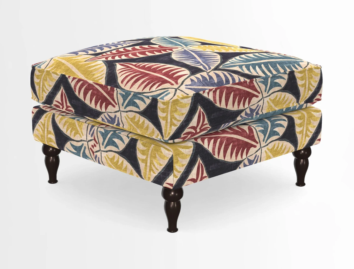 Cooksbridge Standard Footstool in Two Tone Plain Biscuit