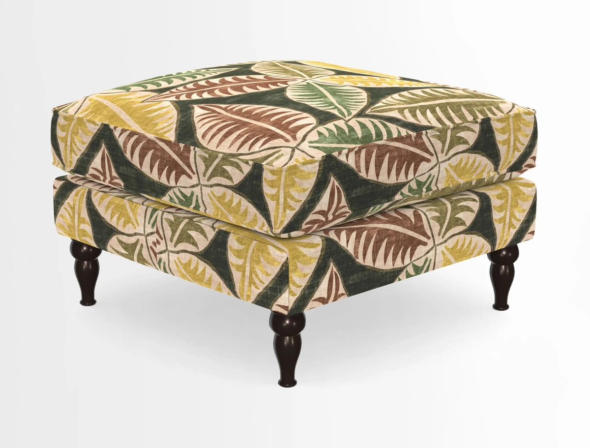 Cooksbridge Standard Footstool in Two Tone Plain Biscuit