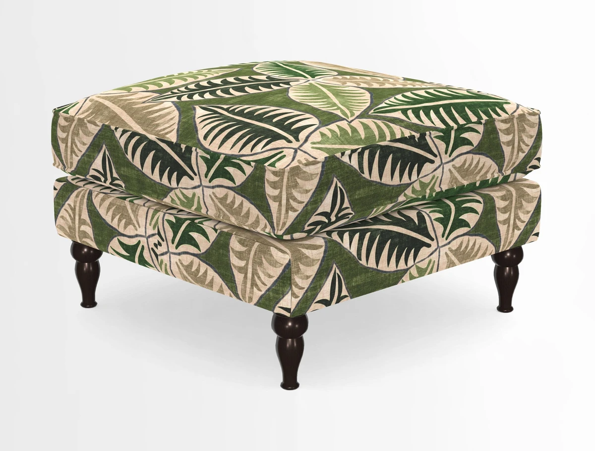Cooksbridge Standard Footstool in Two Tone Plain Biscuit