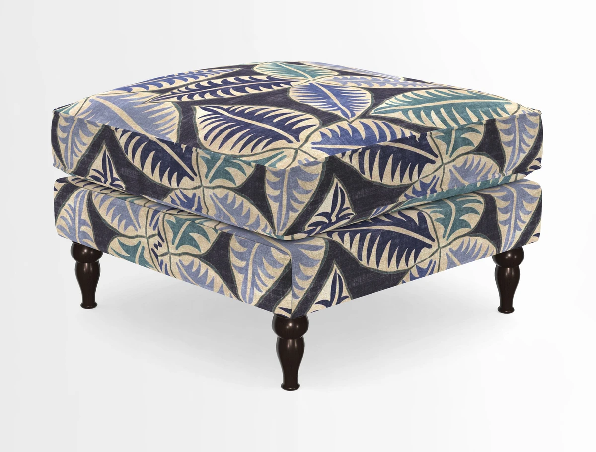 Cooksbridge Standard Footstool in Two Tone Plain Biscuit