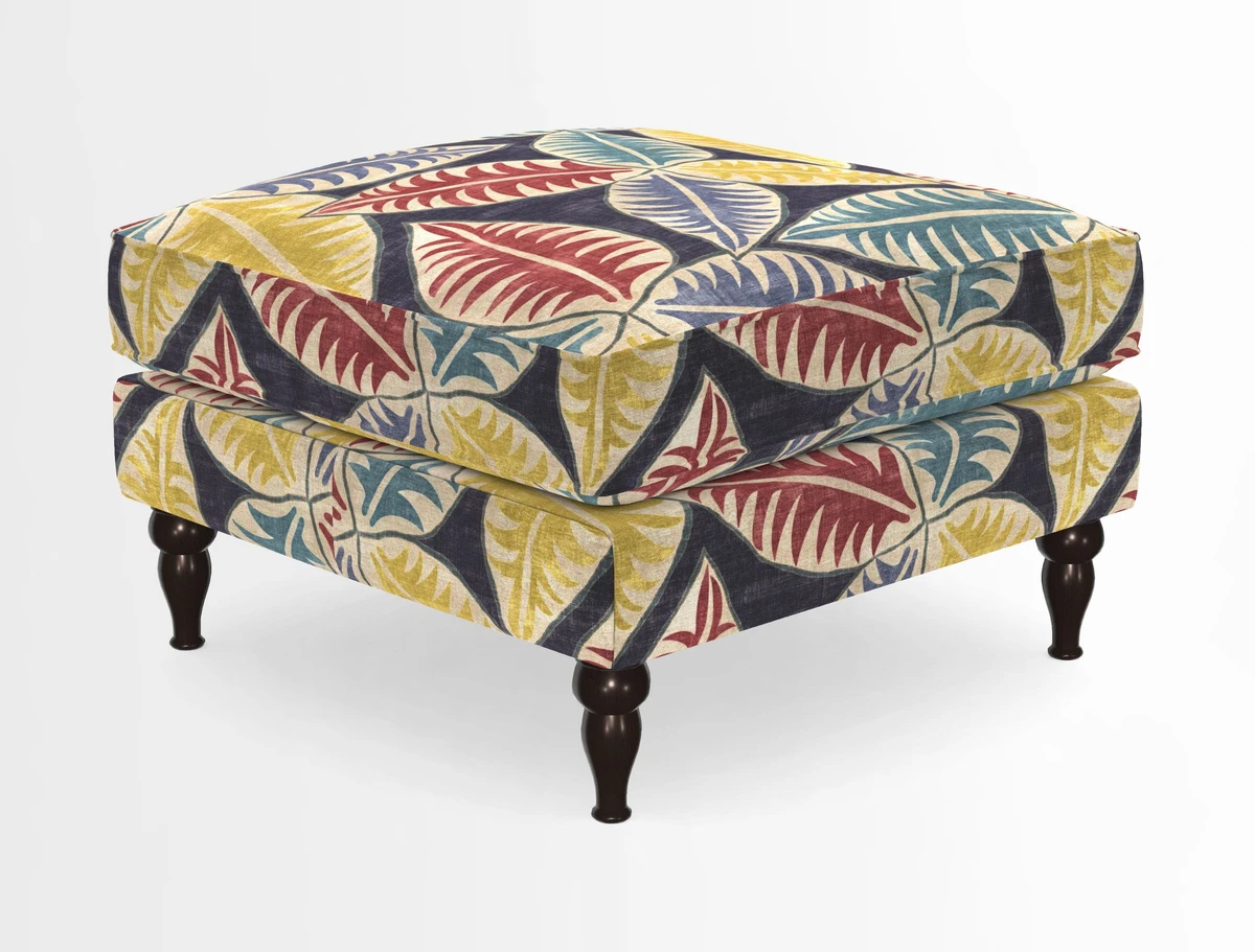 Cooksbridge Standard Footstool in Two Tone Plain Biscuit