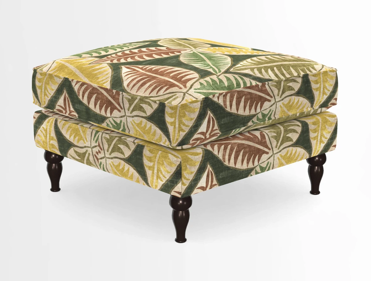 Cooksbridge Standard Footstool in Two Tone Plain Biscuit