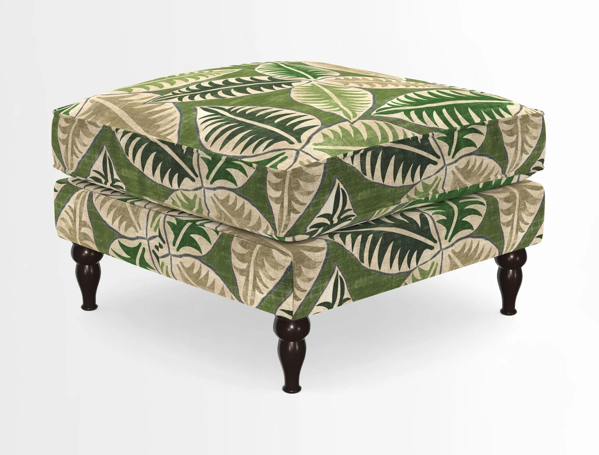Cooksbridge Standard Footstool in Two Tone Plain Biscuit