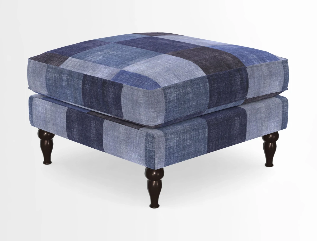 Cooksbridge Standard Footstool in Two Tone Plain Biscuit