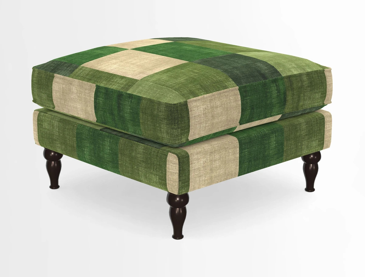 Cooksbridge Standard Footstool in Two Tone Plain Biscuit