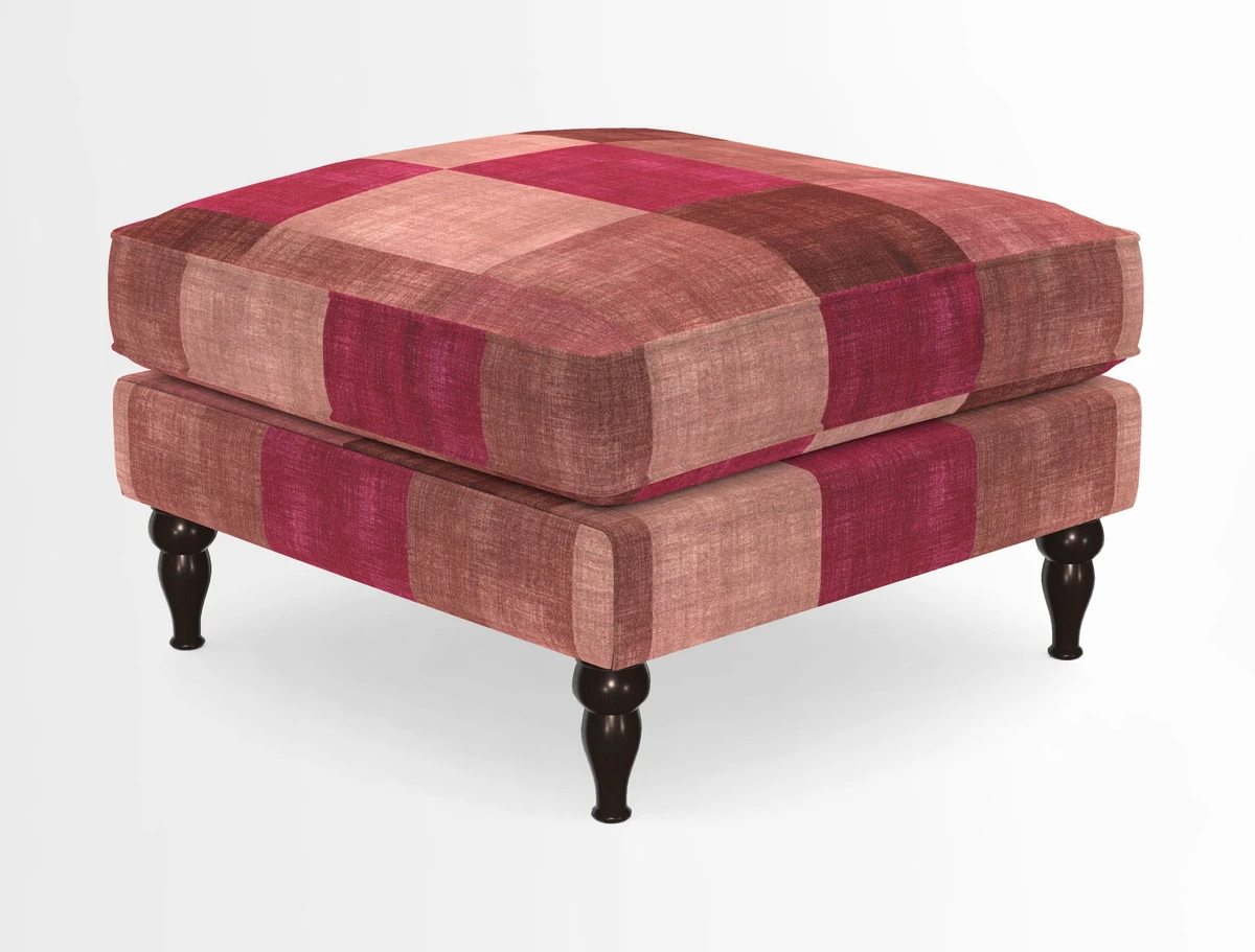 Cooksbridge Standard Footstool in Two Tone Plain Biscuit