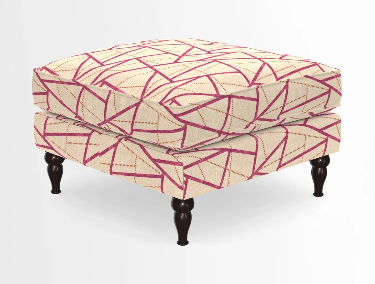 Cooksbridge Standard Footstool in Two Tone Plain Biscuit