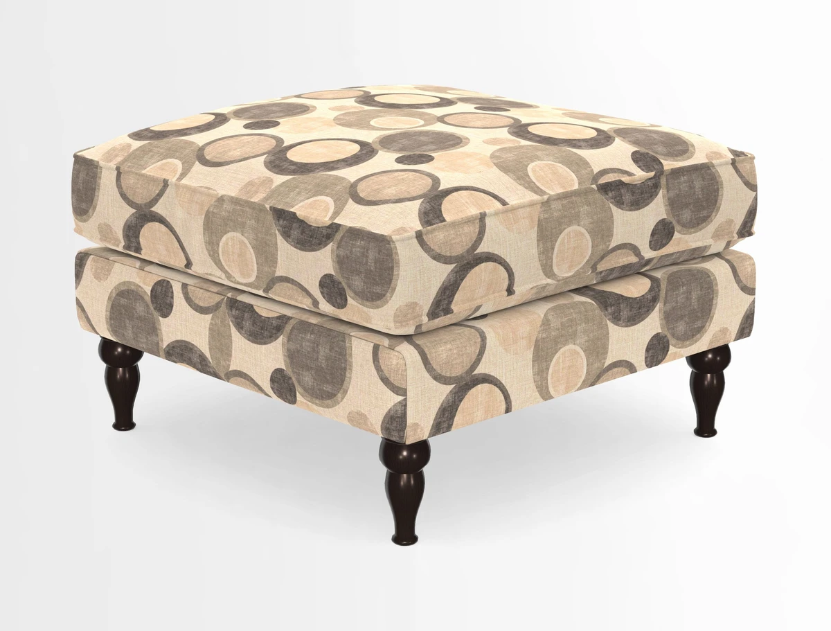 Cooksbridge Standard Footstool in Two Tone Plain Biscuit