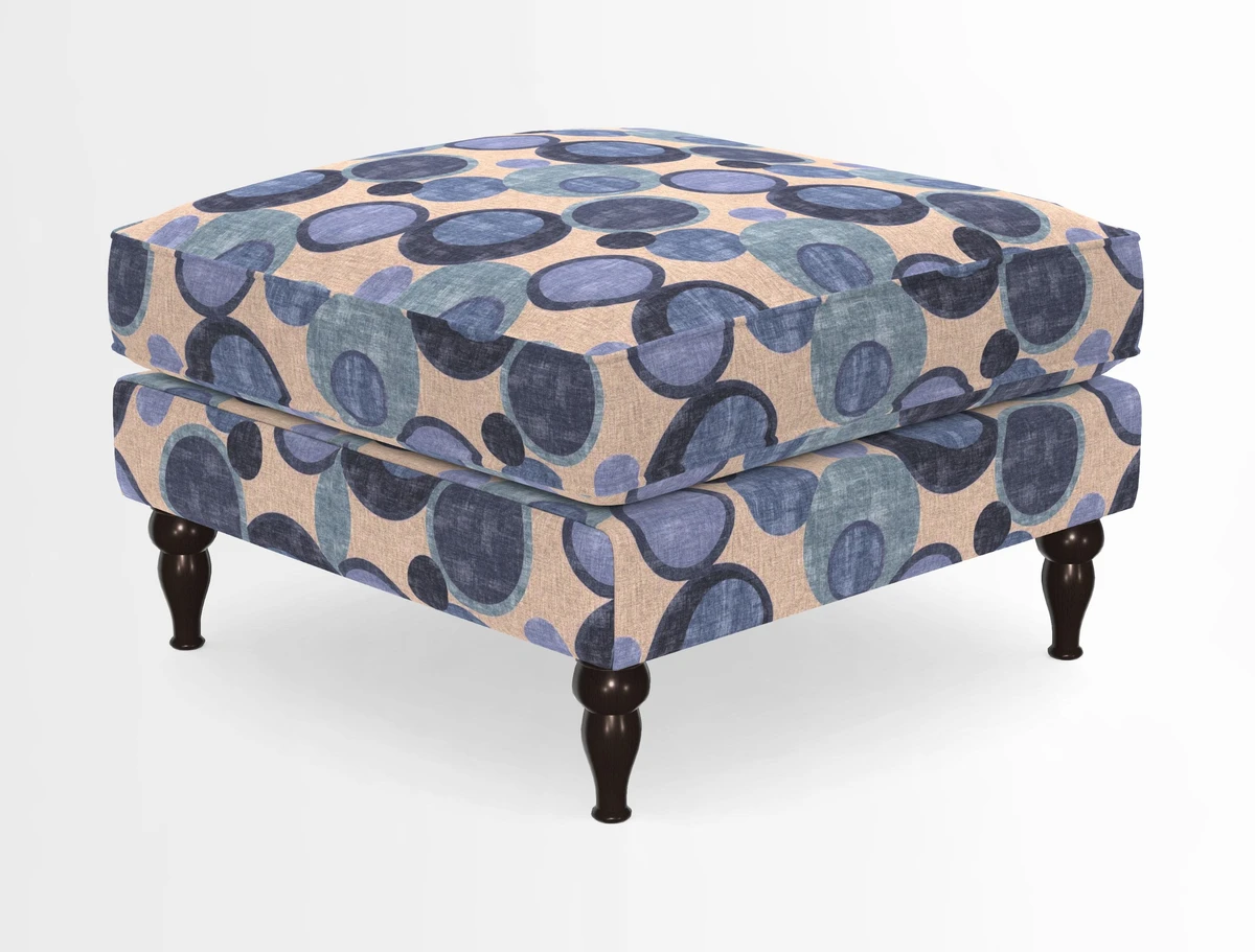 Cooksbridge Standard Footstool in Two Tone Plain Biscuit