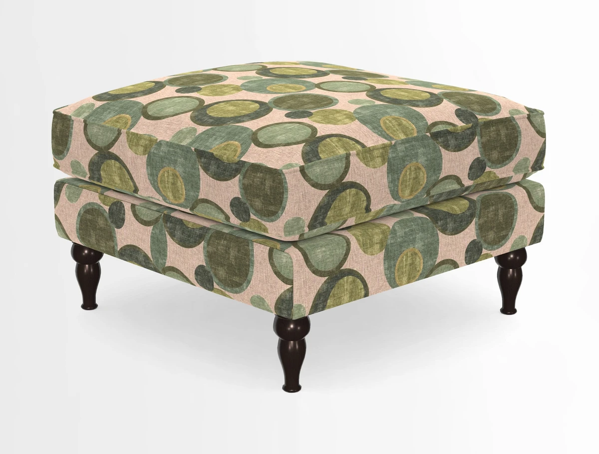 Cooksbridge Standard Footstool in Two Tone Plain Biscuit