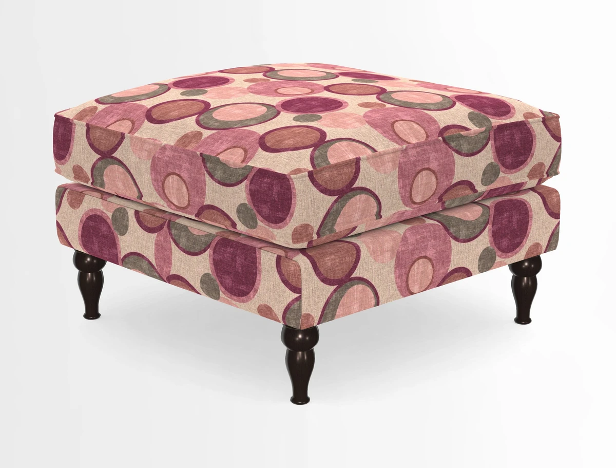 Cooksbridge Standard Footstool in Two Tone Plain Biscuit