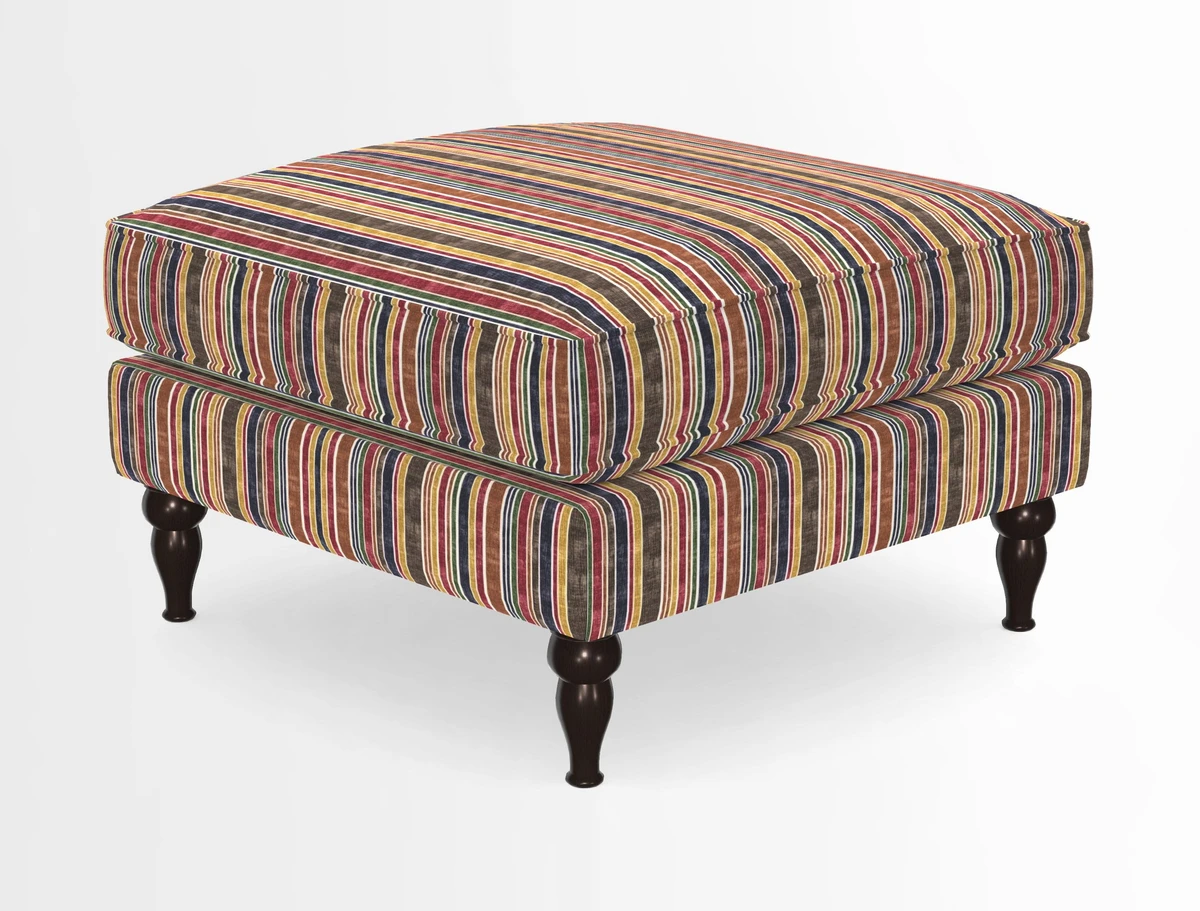 Cooksbridge Standard Footstool in Two Tone Plain Biscuit