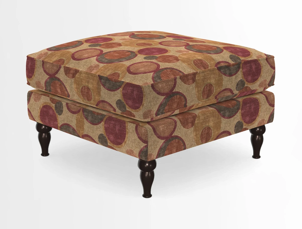 Cooksbridge Standard Footstool in Two Tone Plain Biscuit