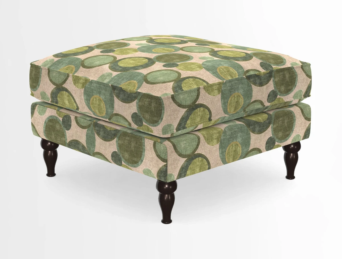 Cooksbridge Standard Footstool in Two Tone Plain Biscuit