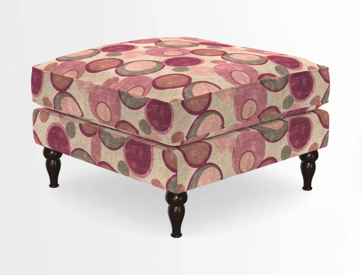 Cooksbridge Standard Footstool in Two Tone Plain Biscuit