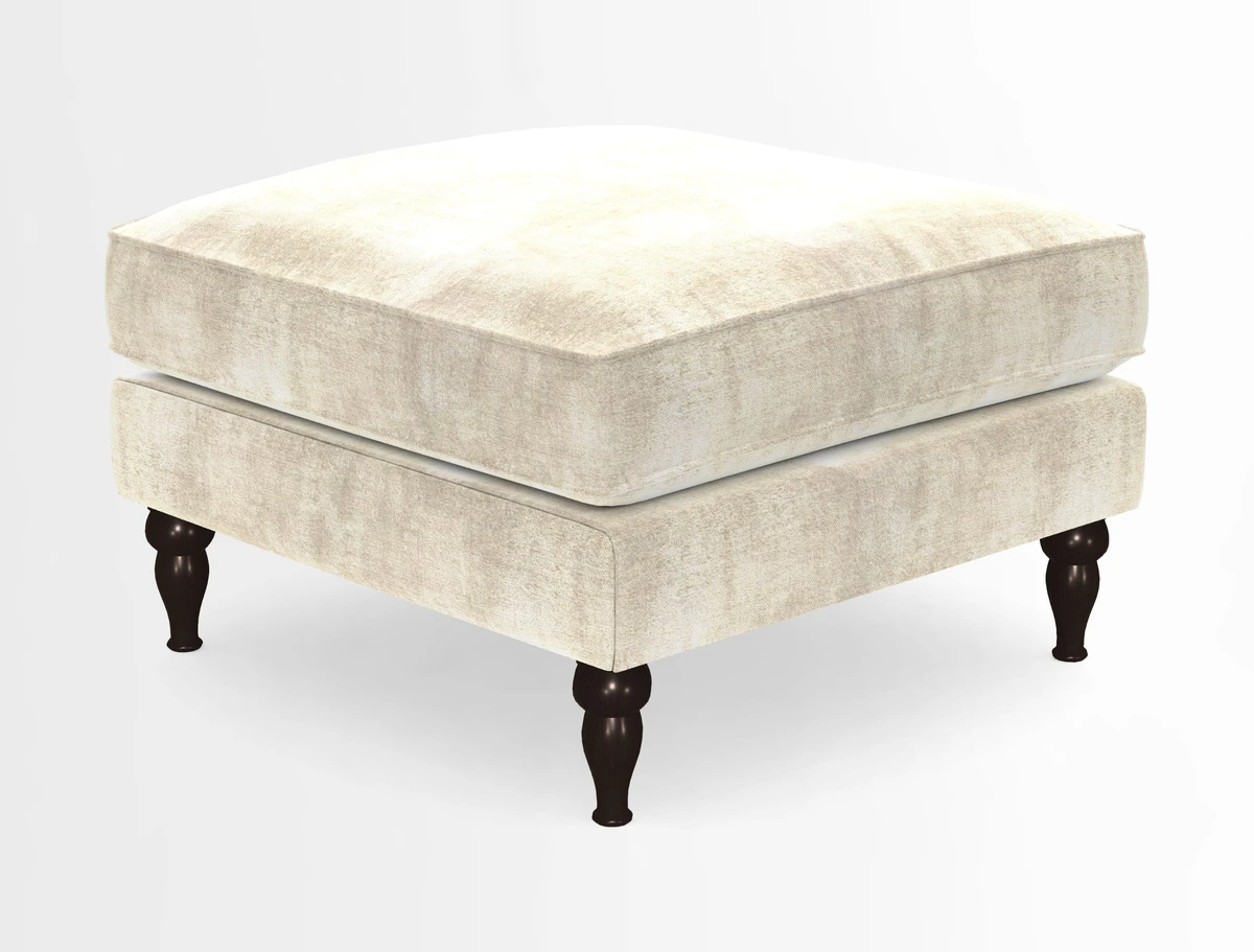 Cooksbridge Standard Footstool in Two Tone Plain Biscuit
