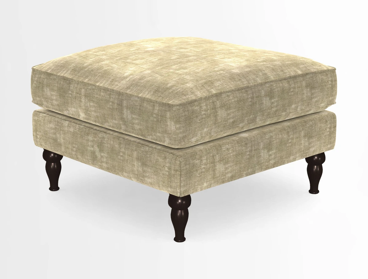 Cooksbridge Standard Footstool in Two Tone Plain Biscuit