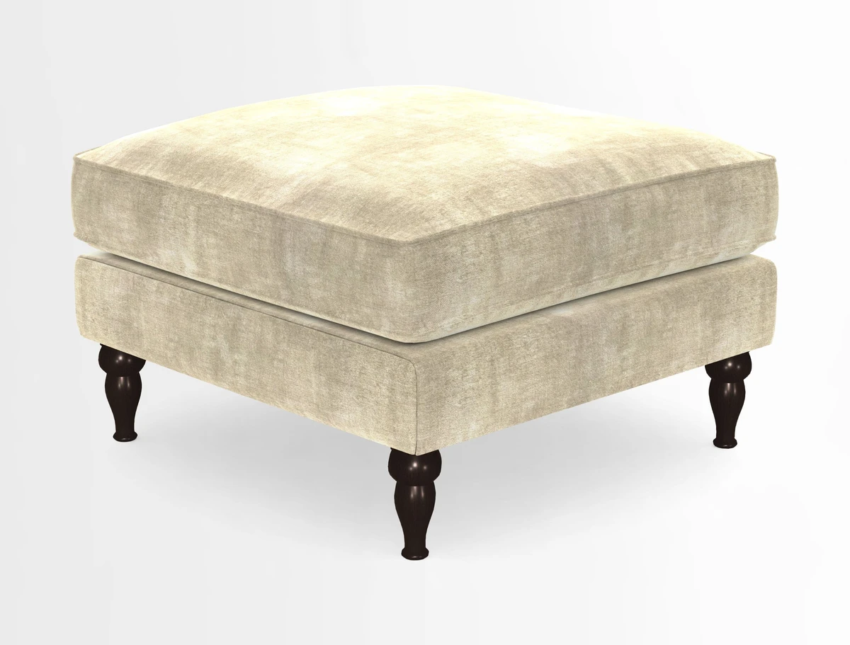 Cooksbridge Standard Footstool in Two Tone Plain Biscuit