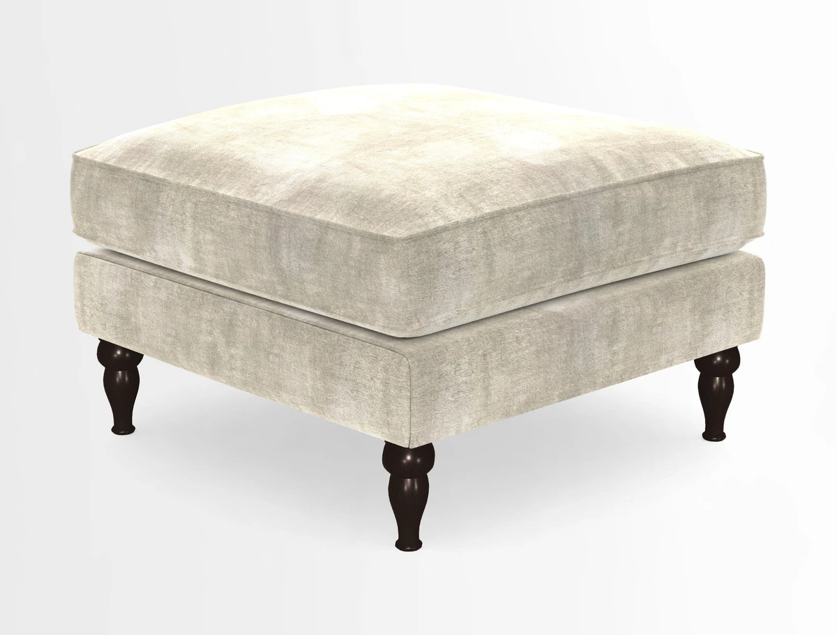 Cooksbridge Standard Footstool in Two Tone Plain Biscuit