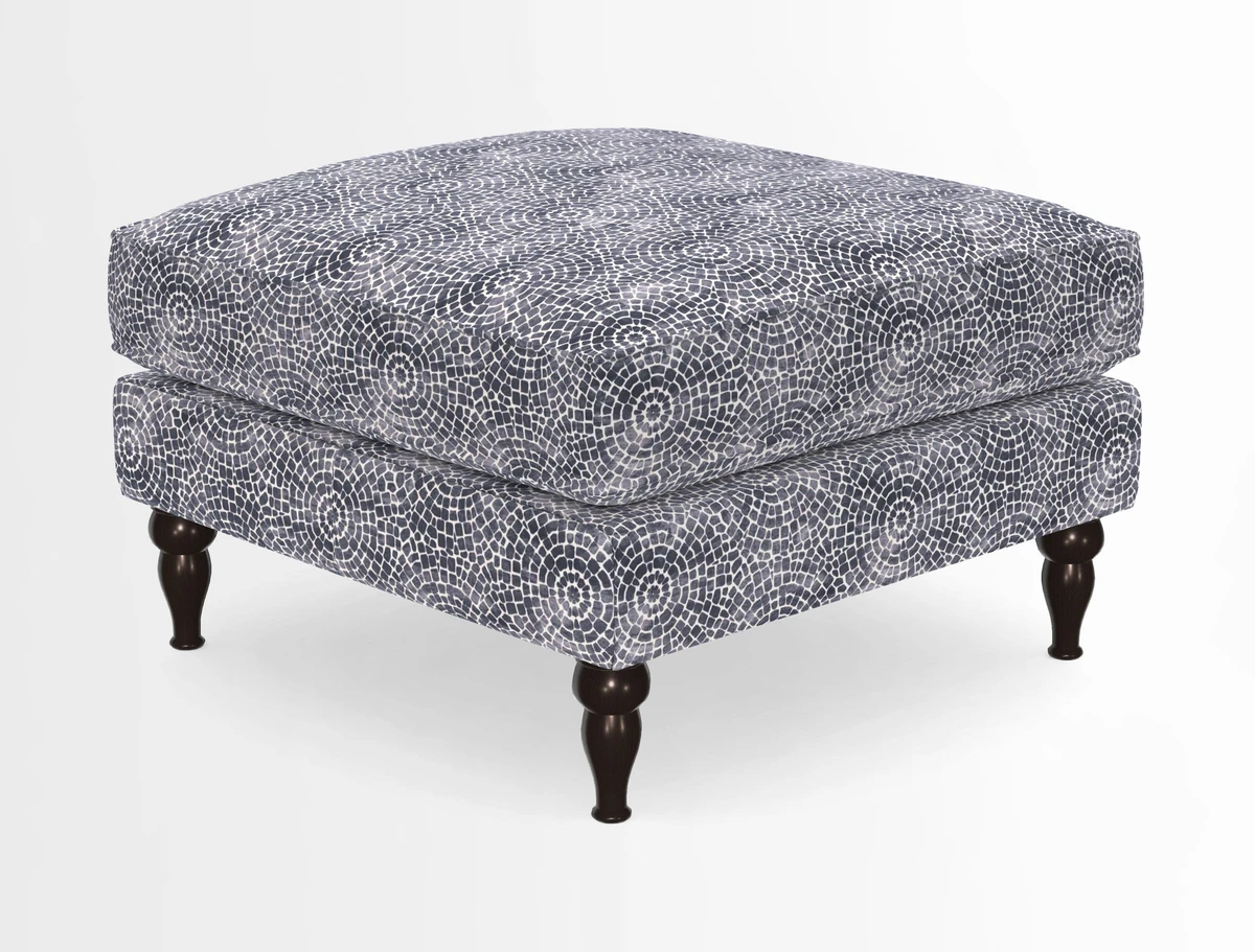 Cooksbridge Standard Footstool in Two Tone Plain Biscuit