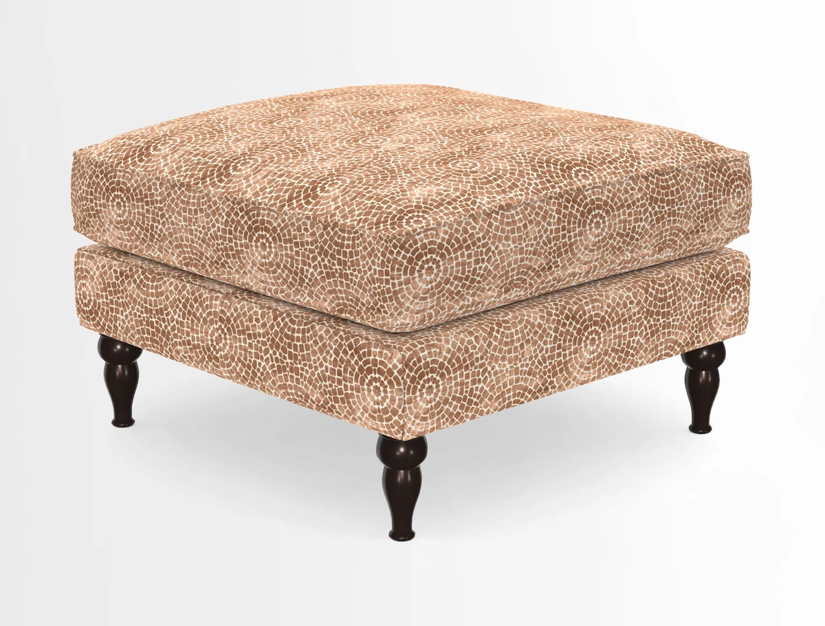 Cooksbridge Standard Footstool in Two Tone Plain Biscuit