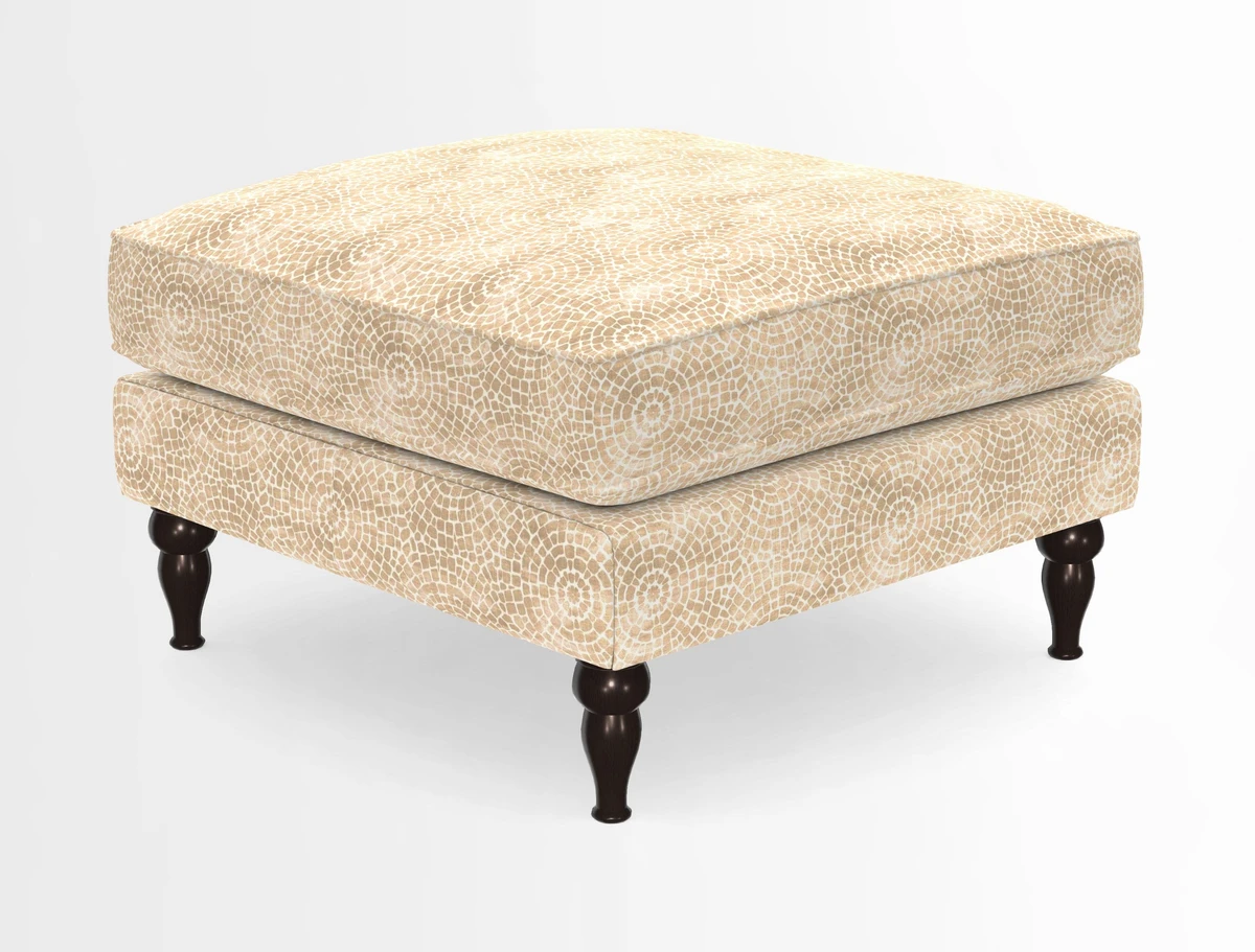 Cooksbridge Standard Footstool in Two Tone Plain Biscuit