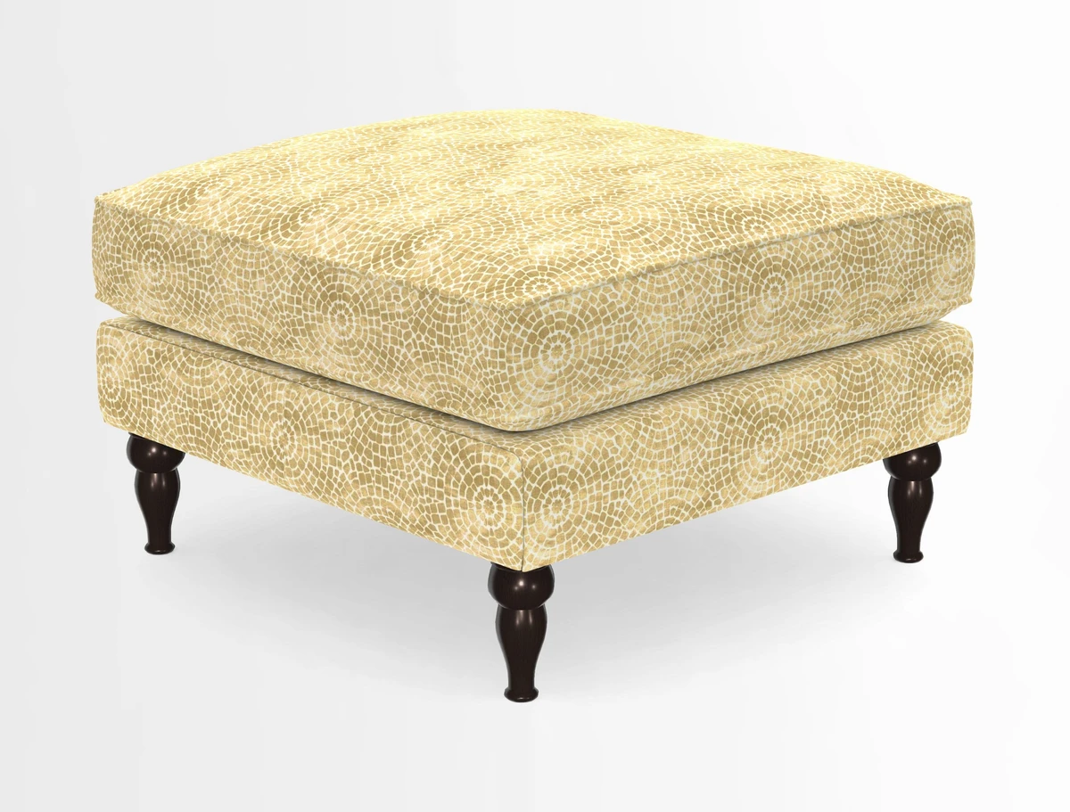 Cooksbridge Standard Footstool in Two Tone Plain Biscuit