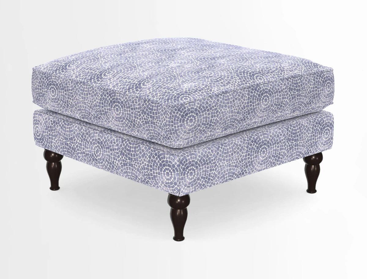 Cooksbridge Standard Footstool in Two Tone Plain Biscuit