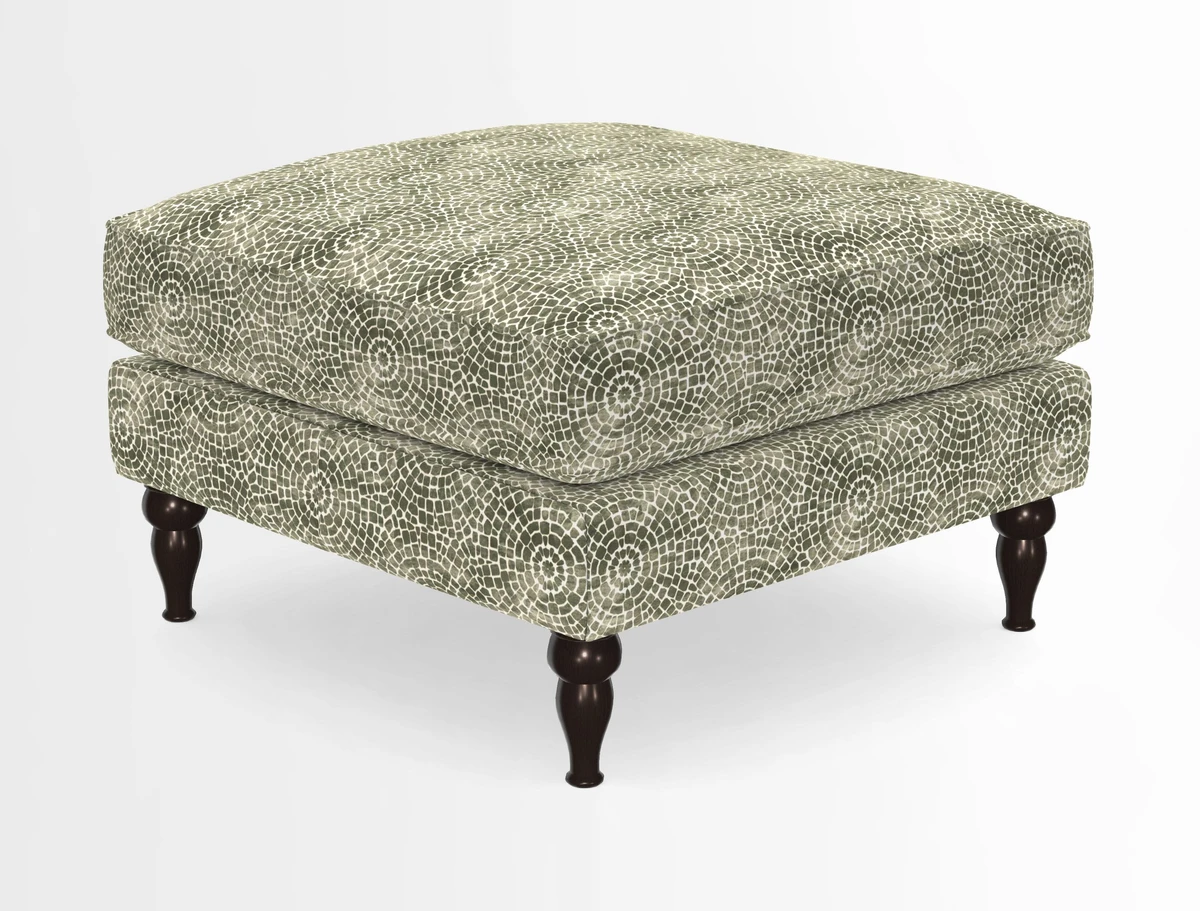 Cooksbridge Standard Footstool in Two Tone Plain Biscuit