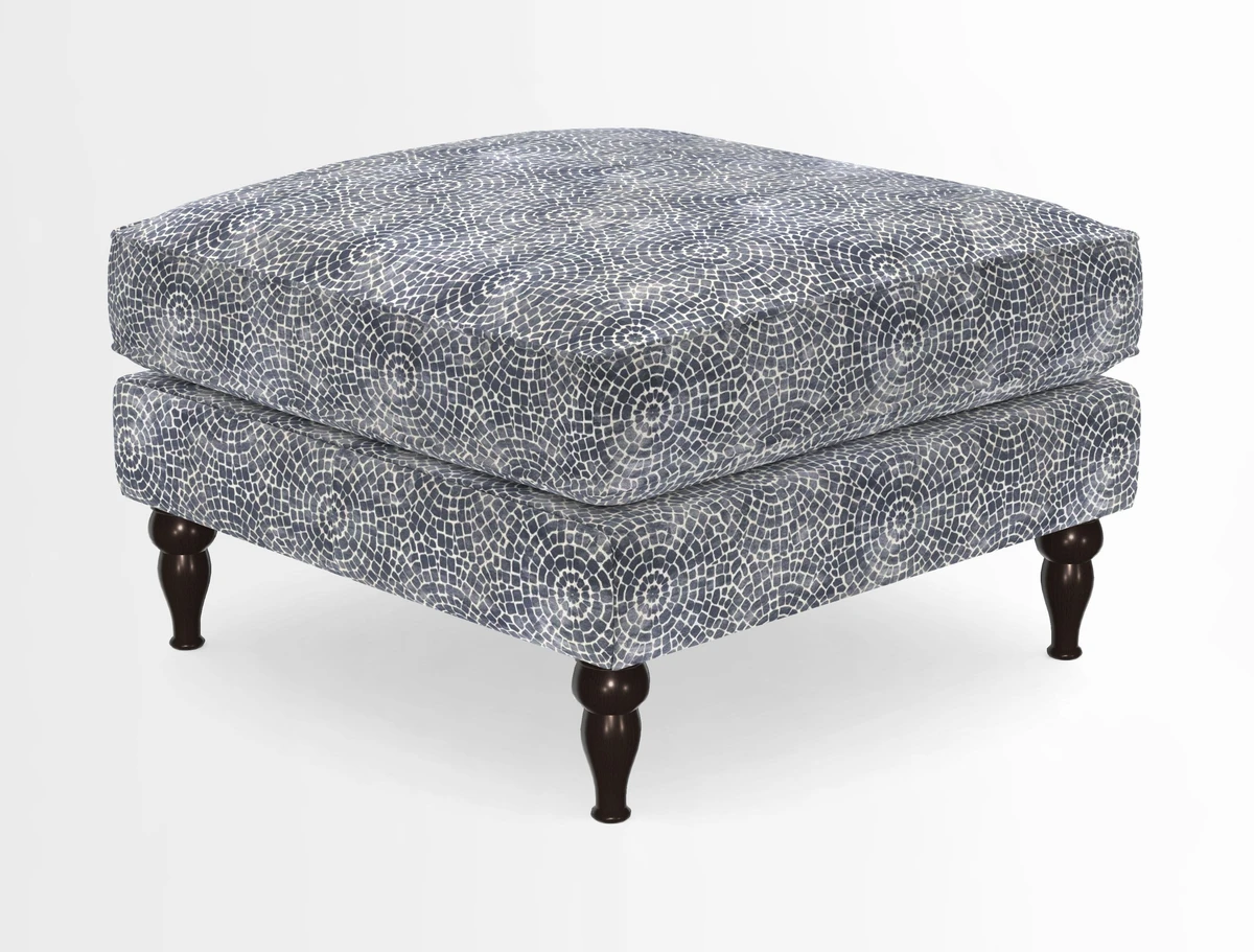 Cooksbridge Standard Footstool in Two Tone Plain Biscuit