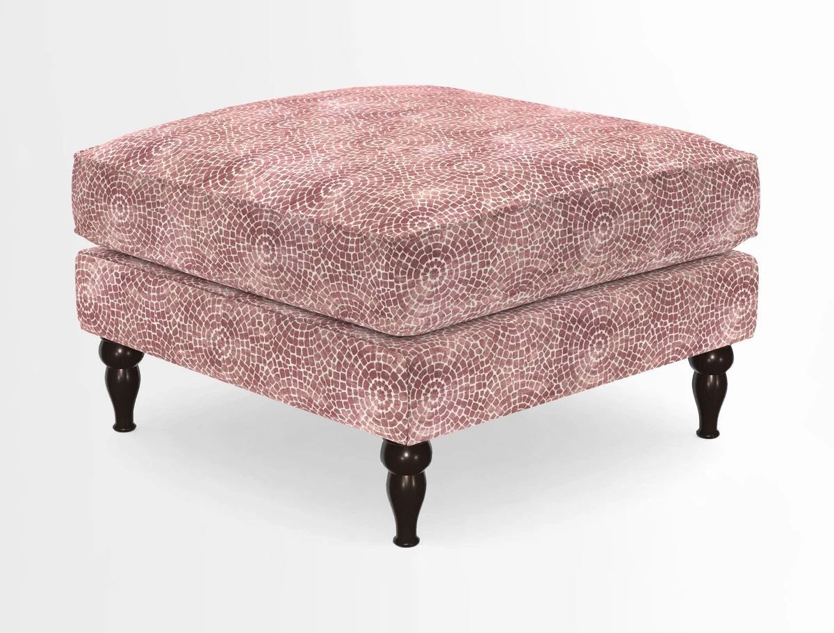 Cooksbridge Standard Footstool in Two Tone Plain Biscuit