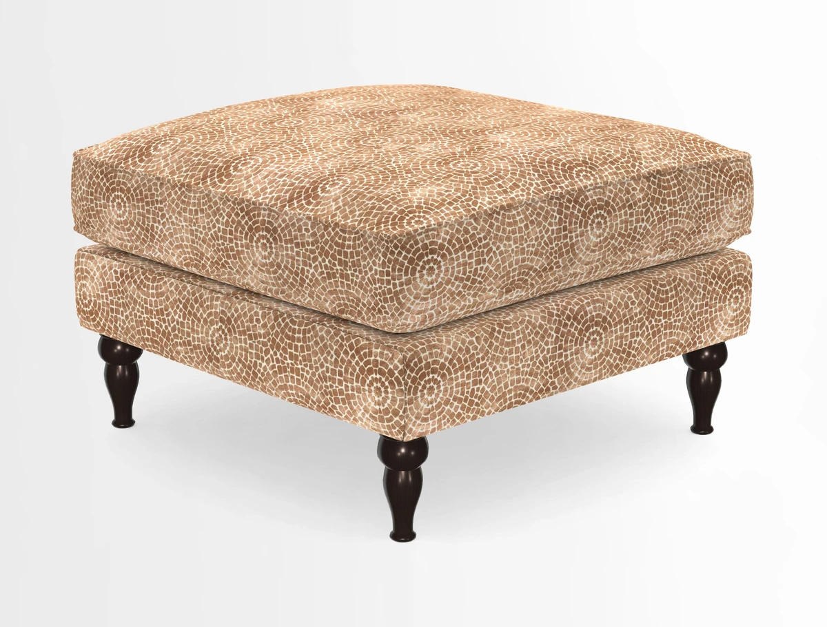Cooksbridge Standard Footstool in Two Tone Plain Biscuit